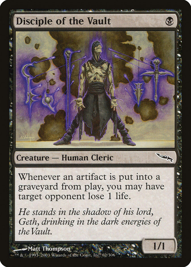 Disciple of the Vault MRD-62 Mirrodin Magic card
