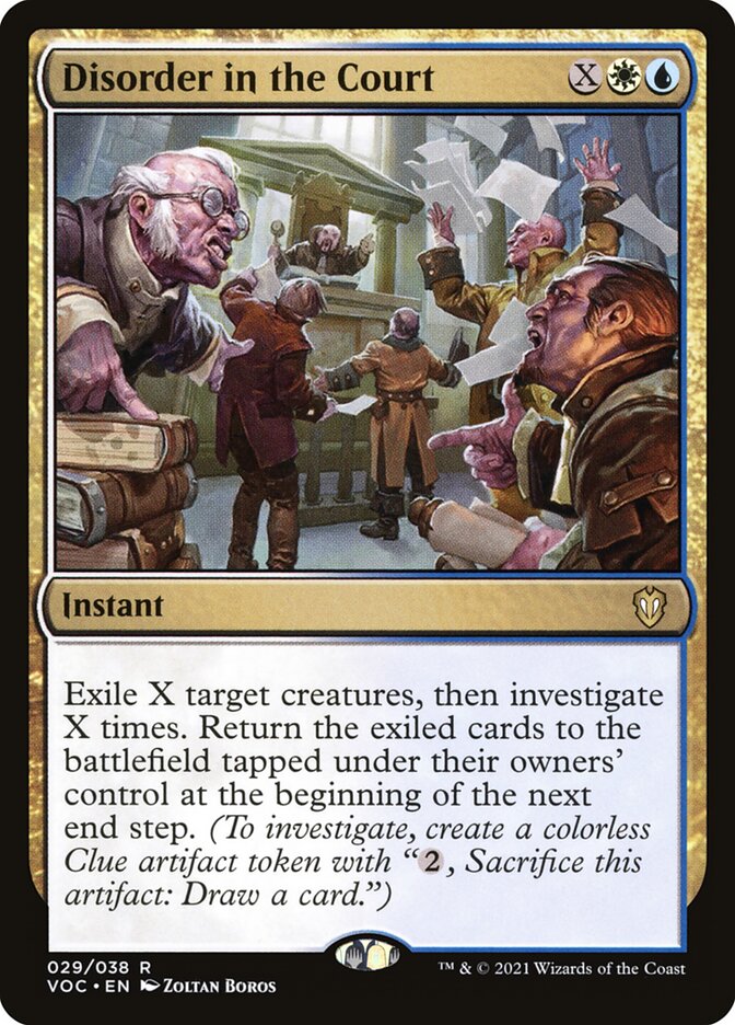Disorder in the Court VOC-29 Crimson Vow Commander Magic card