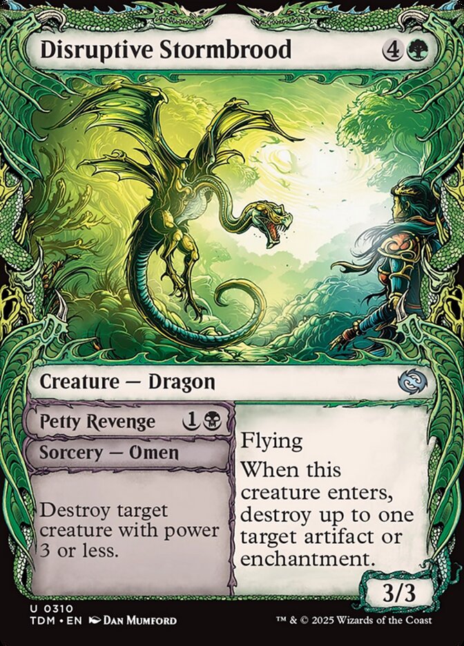Disruptive Stormbrood // Petty Revenge TDM-310 Tarkir: Dragonstorm Magic card