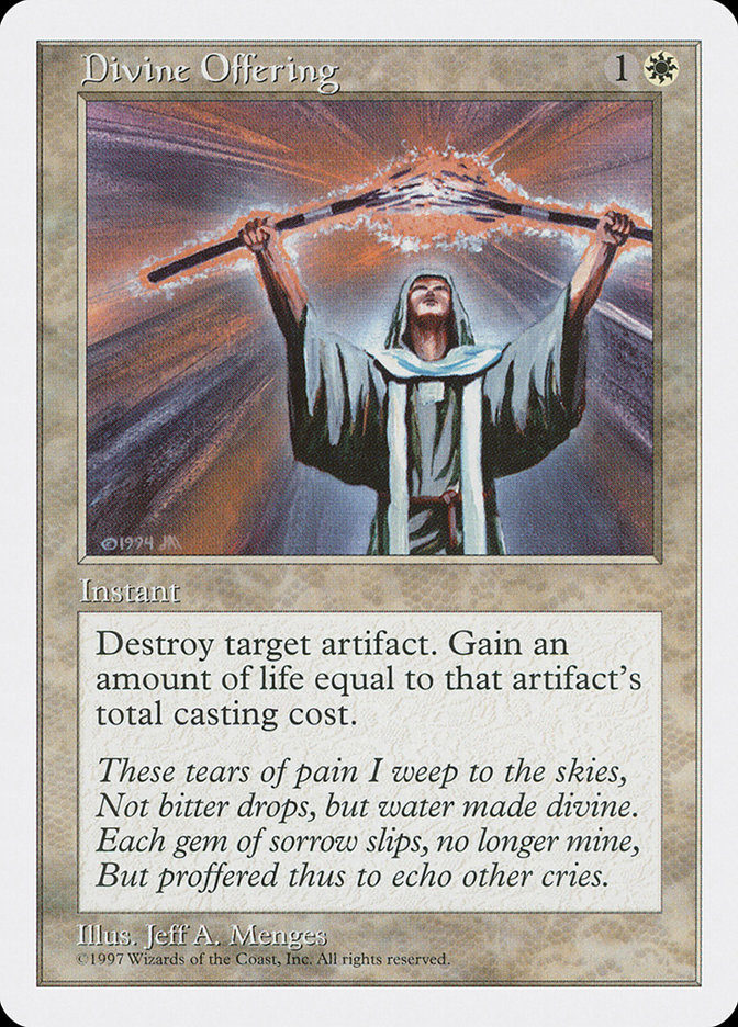 Divine Offering 5ED-27 Fifth Edition Magic card