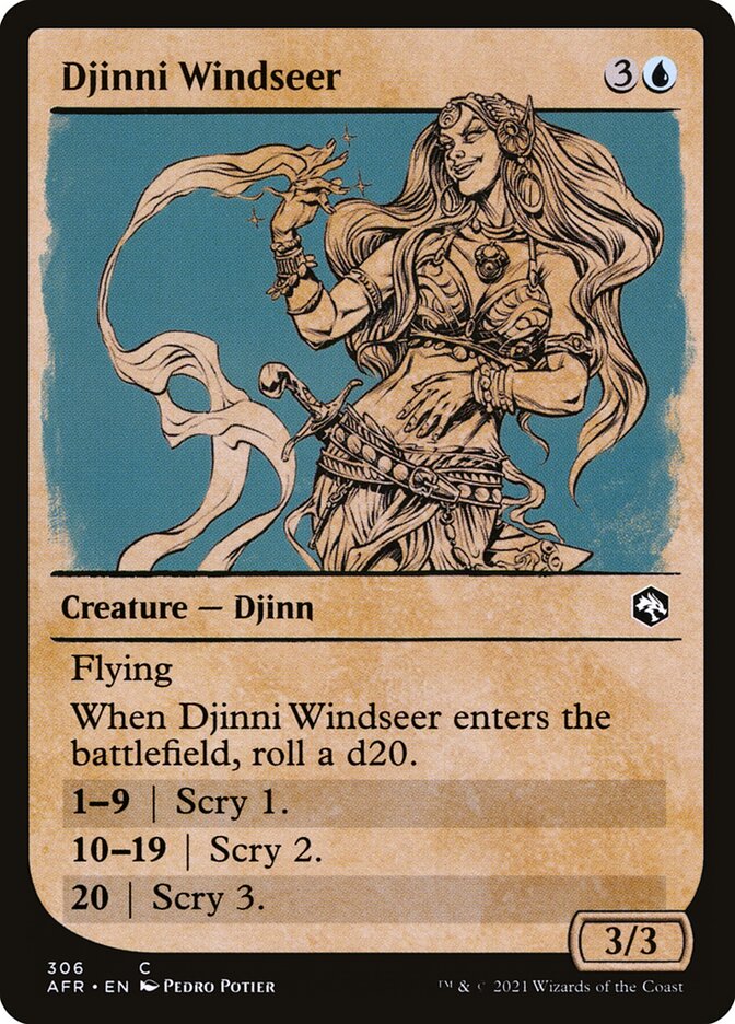 Djinni Windseer AFR-306 Adventures in the Forgotten Realms Magic card