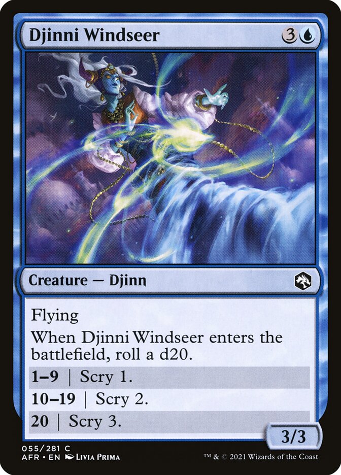 Djinni Windseer AFR-55 Adventures in the Forgotten Realms Magic card