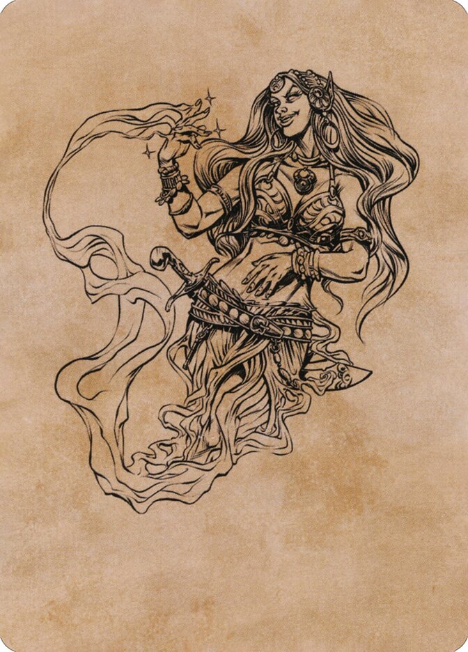 Djinni Windseer // Djinni Windseer AAFR-74 Adventures in the Forgotten Realms Art Series Magic card