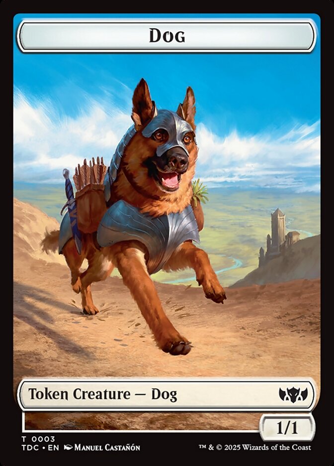 Dog TTDC-3 Tarkir: Dragonstorm Commander Tokens Magic card