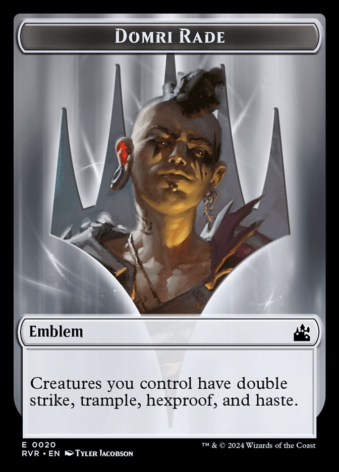 Domri Rade Emblem TRVR-20 Ravnica Remastered Tokens Magic card