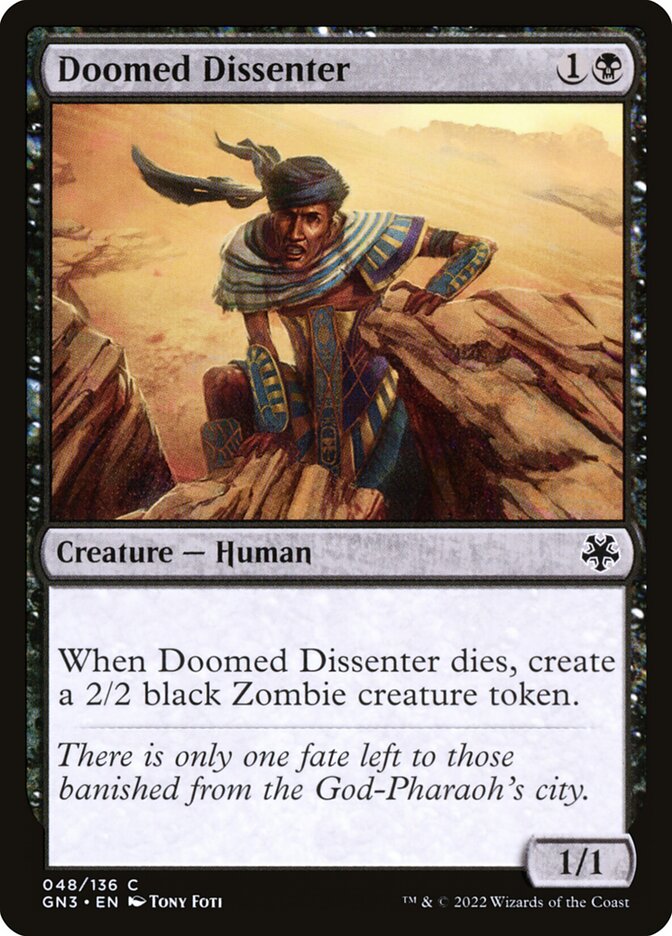 Doomed Dissenter GN3-48 Game Night: Free-for-All Magic card
