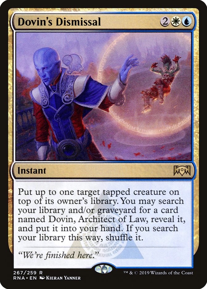 Dovin's Dismissal RNA-267 Ravnica Allegiance Magic card