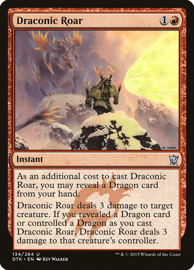 Draconic Roar DTK-134 Dragons of Tarkir Magic card