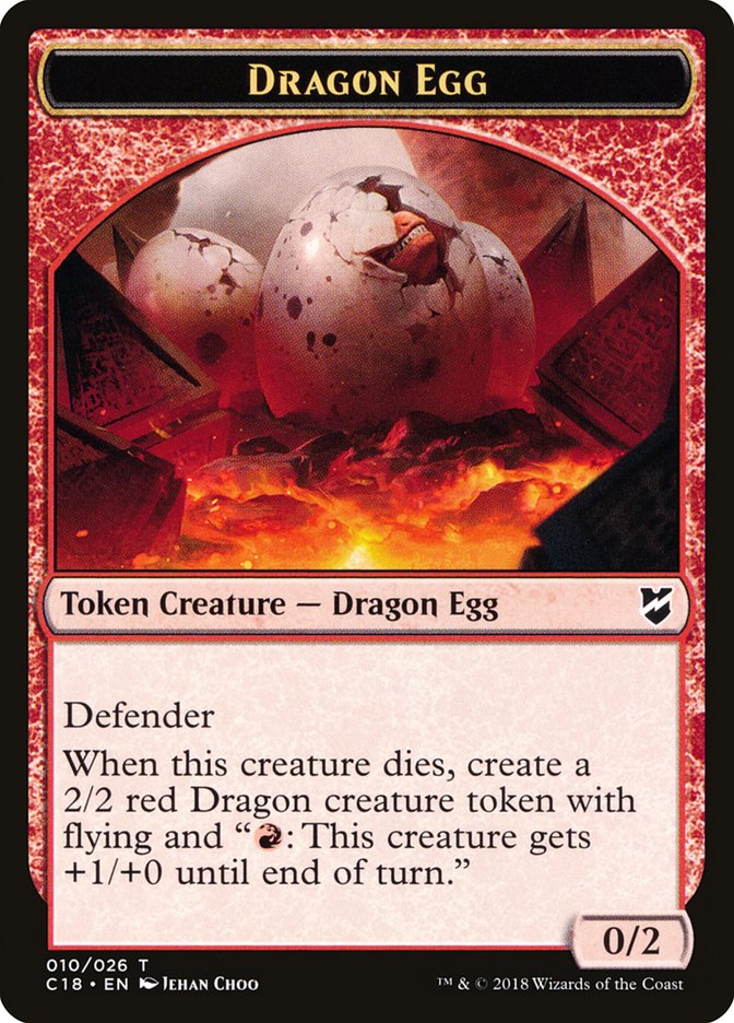 Dragon Egg TC18-10 Commander 2018 Tokens Magic card