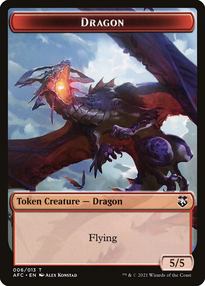 Dragon TAFC-6 Forgotten Realms Commander Tokens Magic card
