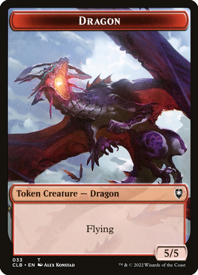 Dragon TCLB-33 Battle for Baldur's Gate Tokens Magic card