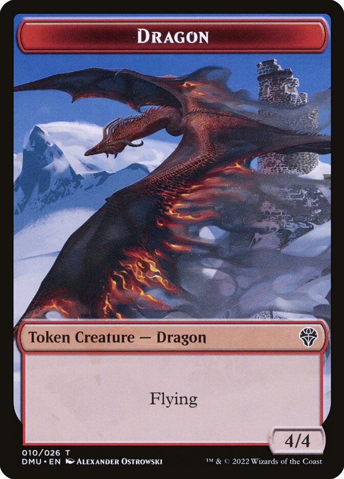 Dragon TDMU-10 Dominaria United Tokens Magic card