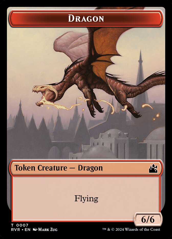 Dragon TRVR-7 Ravnica Remastered Tokens Magic card