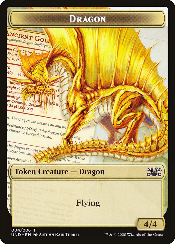 Dragon TUND-4 Unsanctioned Tokens Magic card