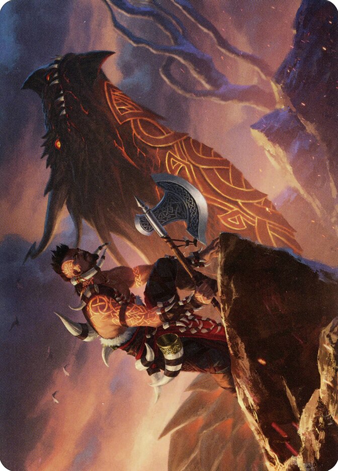 Dragonkin Berserker // Dragonkin Berserker AKHM-32 Kaldheim Art Series Magic card