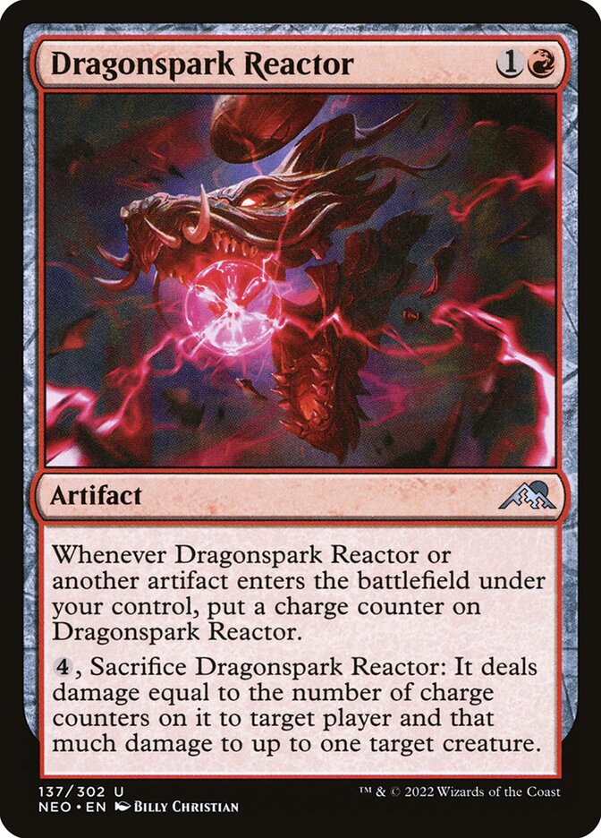 Dragonspark Reactor NEO-137 Kamigawa: Neon Dynasty Magic card