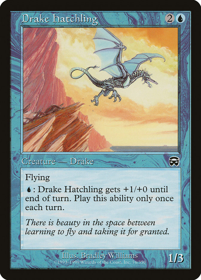 Drake Hatchling MMQ-76 Mercadian Masques Magic card