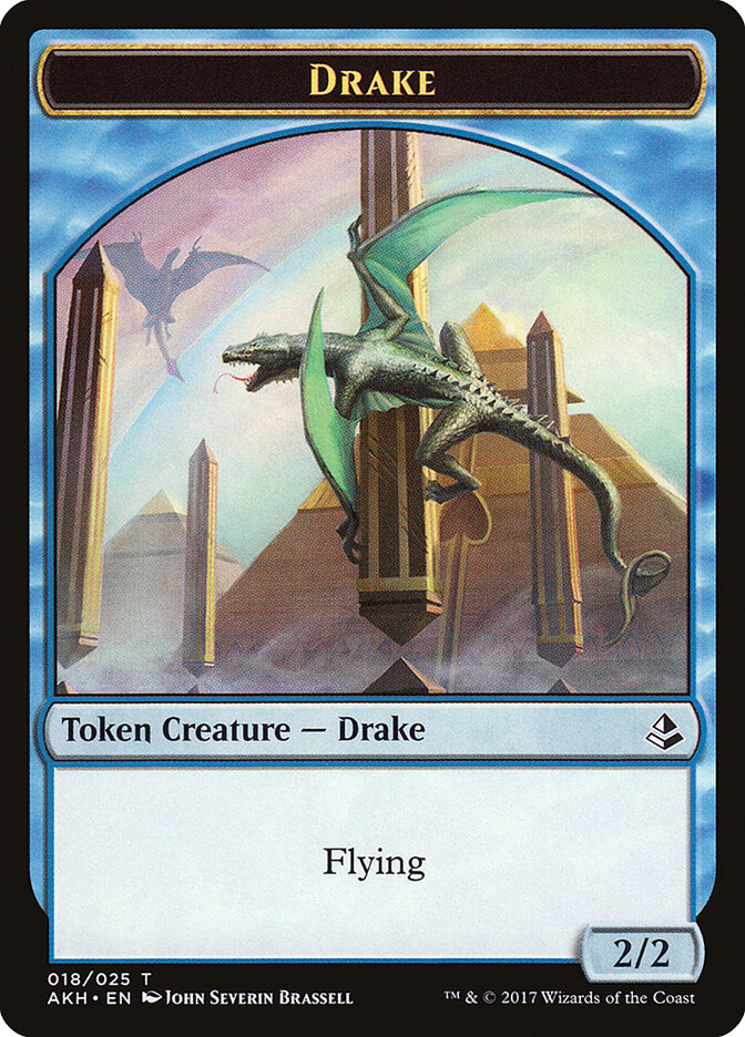 Drake TAKH-18 Amonkhet Tokens Magic card