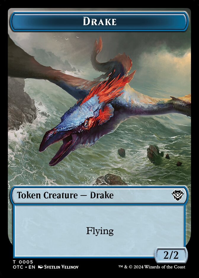Drake TOTC-5 Outlaws of Thunder Junction Commander Tokens Magic card