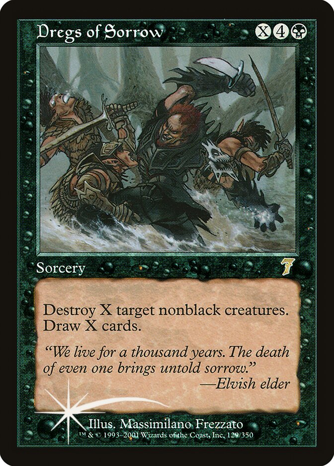 Dregs of Sorrow 7ED-129STAR Seventh Edition Magic card