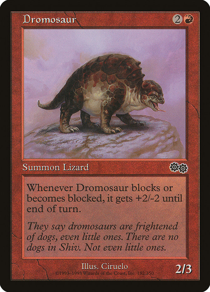 Dromosaur USG-182 Urza's Saga Magic card
