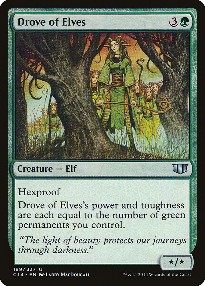 Drove of Elves C14-189 Commander 2014 Magic card