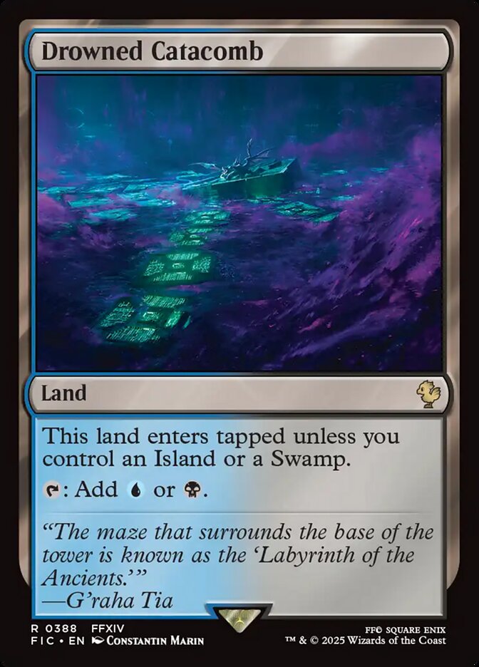 Drowned Catacomb FIC-388 Final Fantasy Commander Magic card