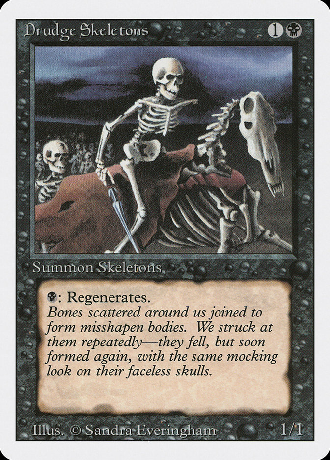 Drudge Skeletons 3ED-107 Revised Edition Magic card