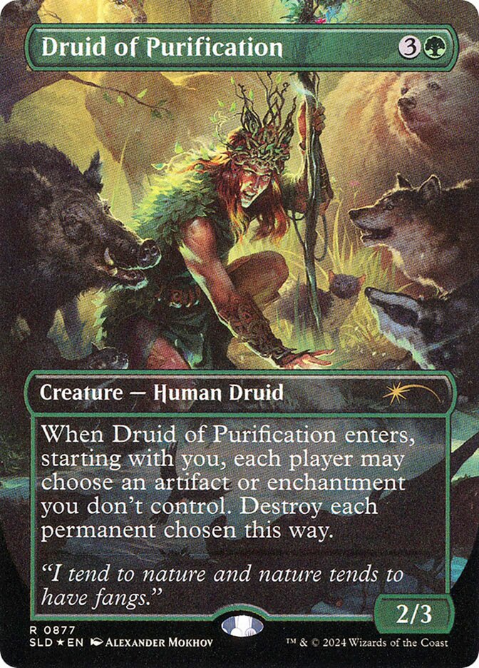 Druid of Purification SLD-877 Secret Lair Drop Magic card