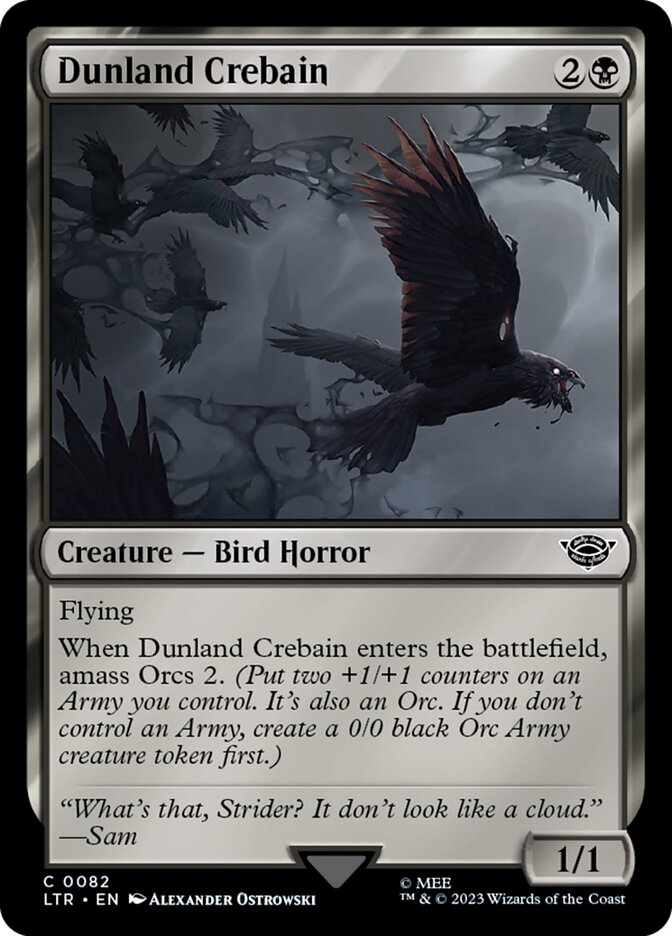 Dunland Crebain LTR-82 The Lord of the Rings: Tales of Middle-earth Magic card