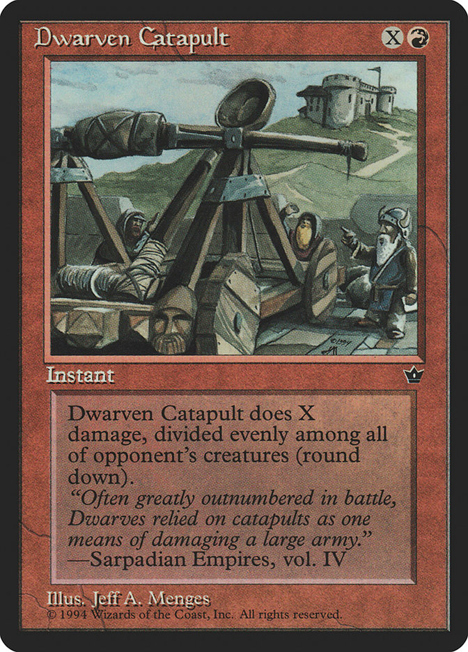 Dwarven Catapult FEM-51 Fallen Empires Magic card