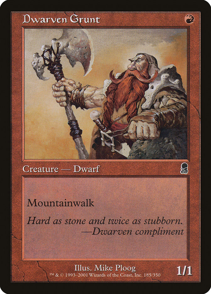 Dwarven Grunt ODY-185 Odyssey Magic card
