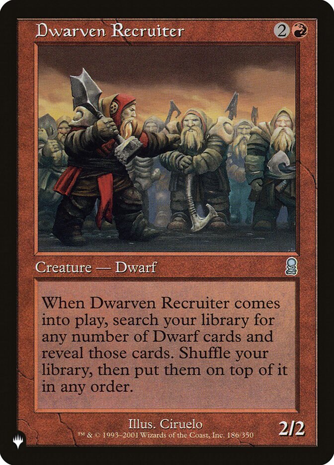 Dwarven Recruiter PLST-ODY-186 The List Magic card