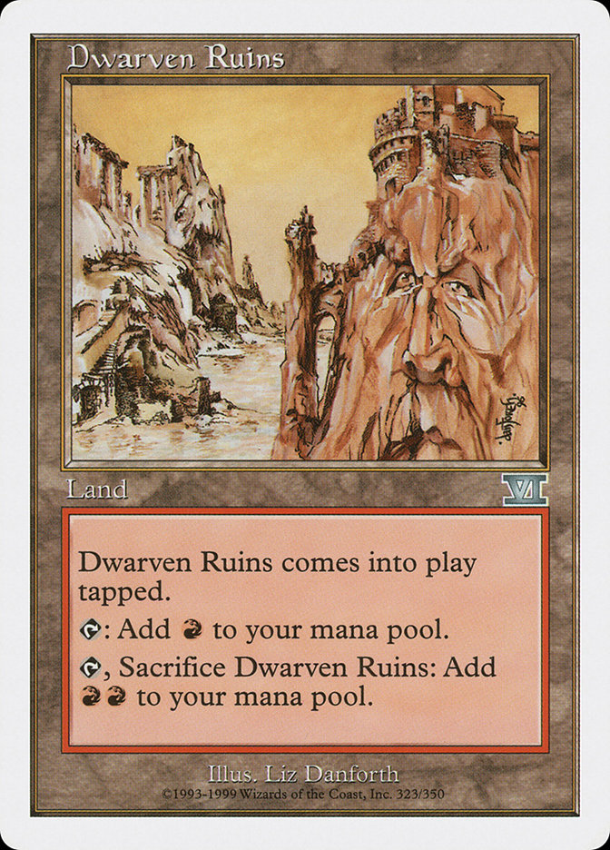 Dwarven Ruins 6ED-323 Classic Sixth Edition Magic card