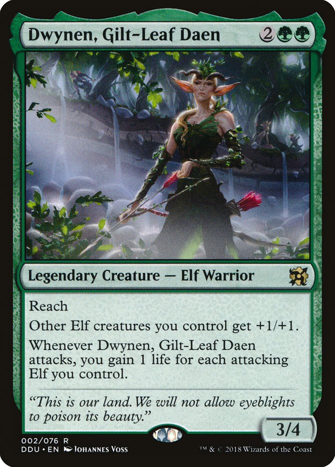 Dwynen, Gilt-Leaf Daen DDU-2 Duel Decks: Elves vs. Inventors Magic card