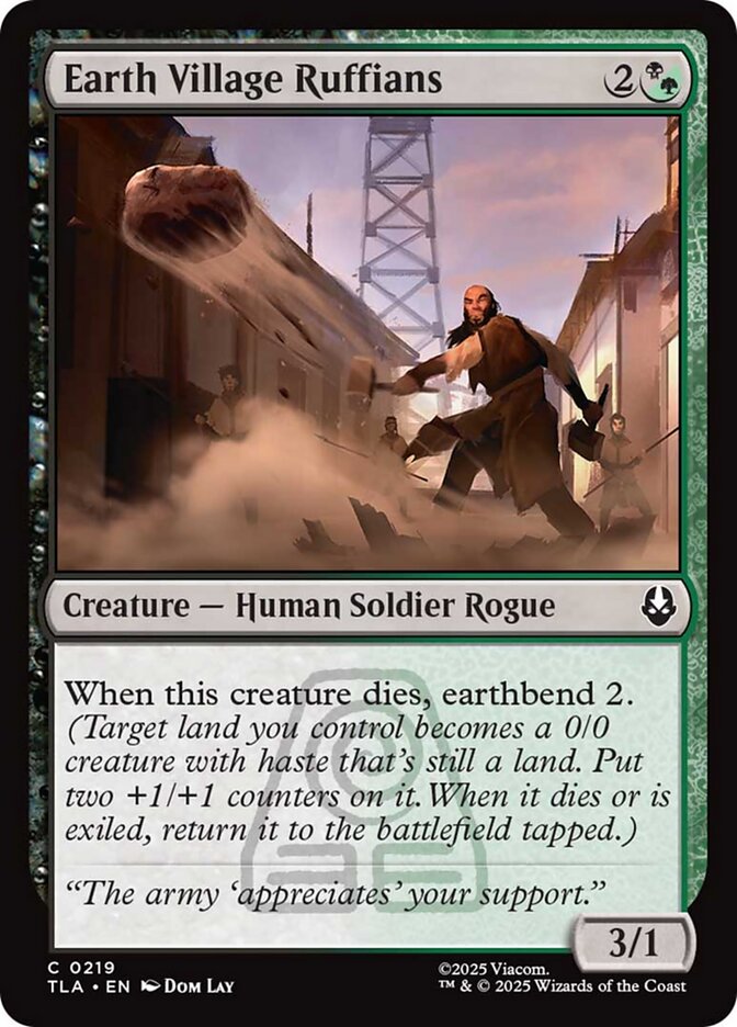 Earth Village Ruffians TLA-219 Avatar: The Last Airbender Magic card