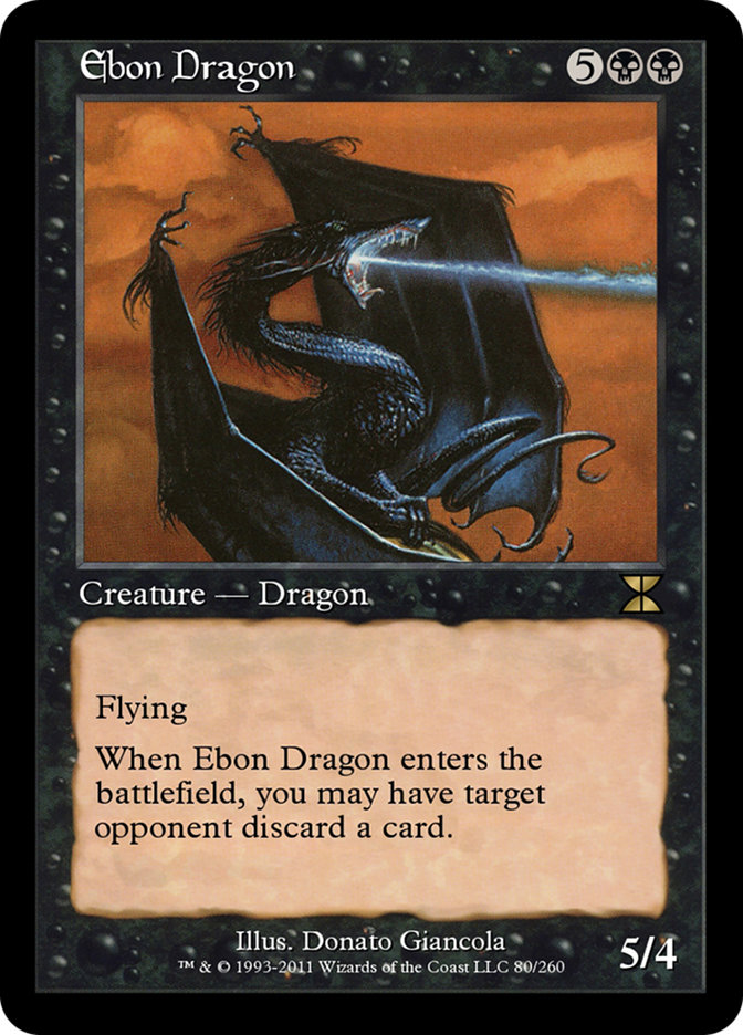 Ebon Dragon ME4-80 Masters Edition IV Magic card