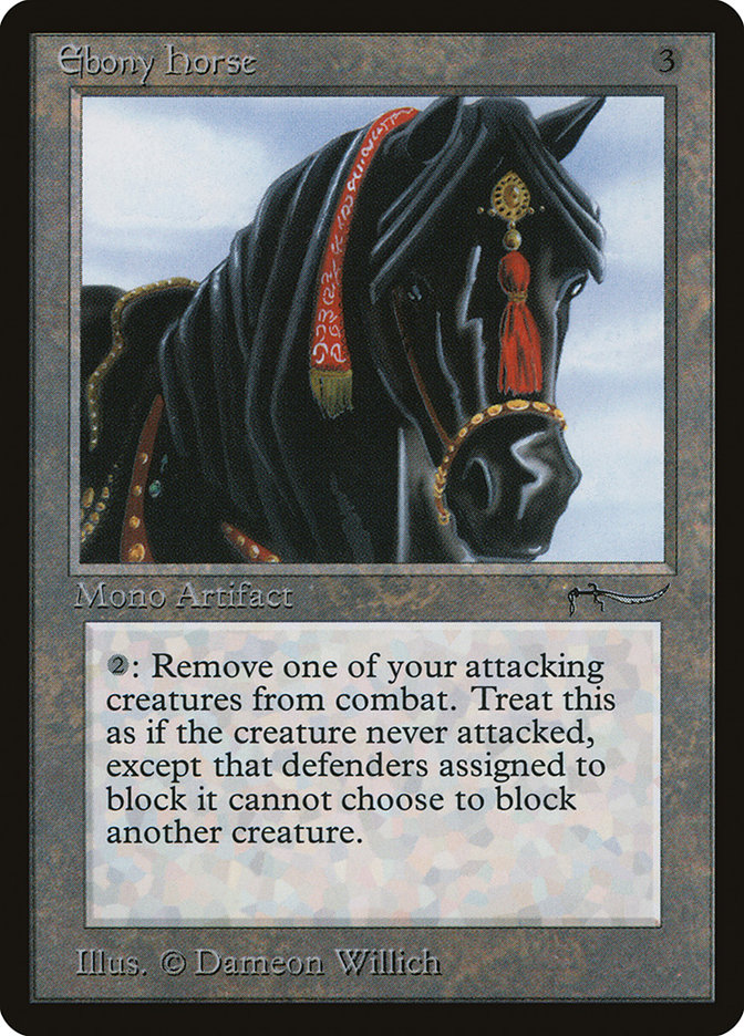 Ebony Horse ARN-62 Arabian Nights Magic card