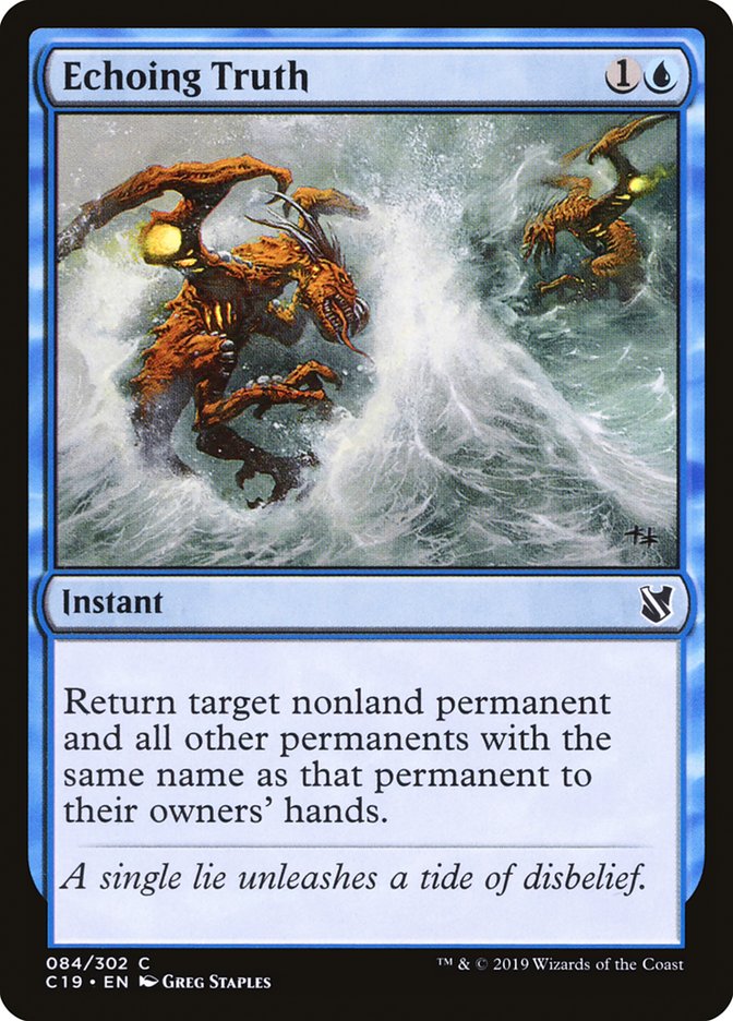 Echoing Truth C19-84 Commander 2019 Magic card