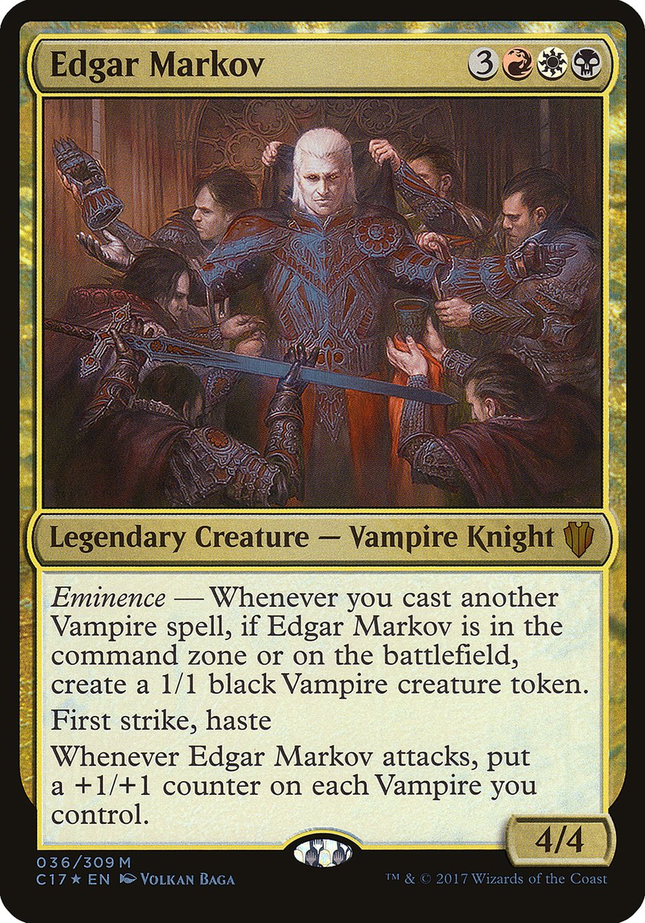 Edgar Markov OC17-36 Commander 2017 Oversized Magic card