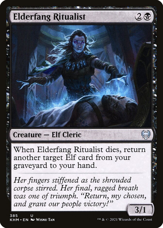 Elderfang Ritualist KHM-385 Kaldheim Magic card