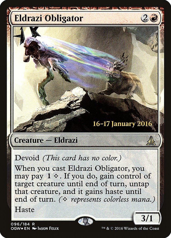Eldrazi Obligator POGW-96S Oath of the Gatewatch Promos Magic card