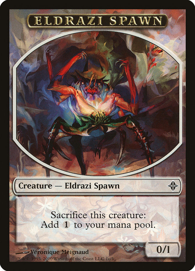 Eldrazi Spawn TROE-1C Rise of the Eldrazi Tokens Magic card
