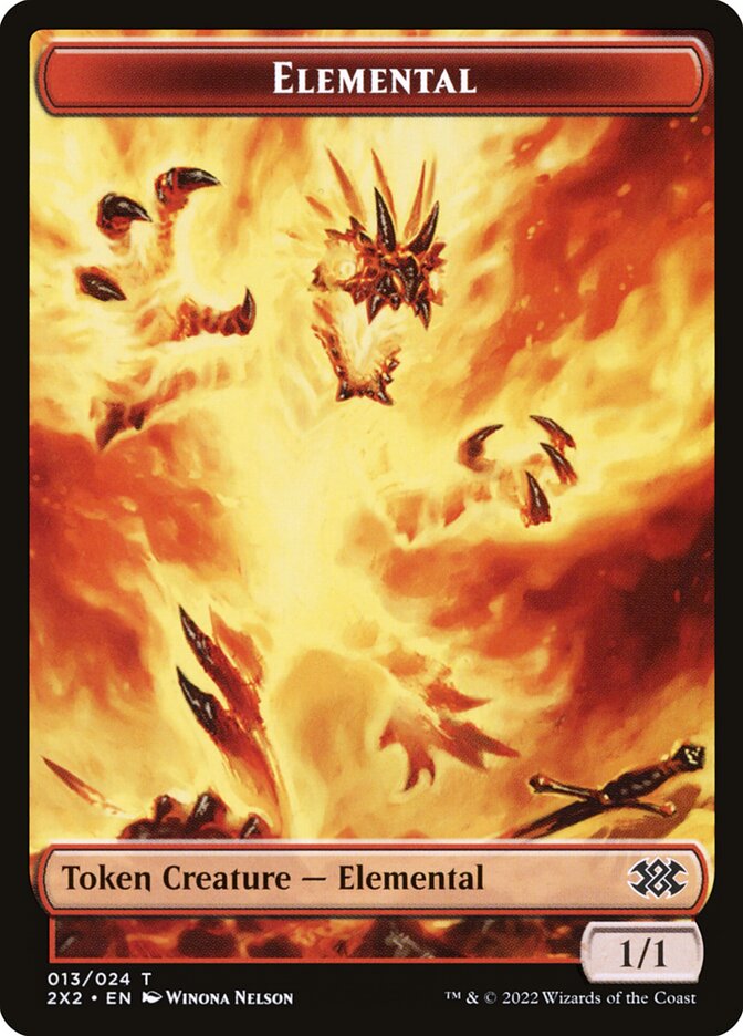 Elemental T2X2-13 Double Masters 2022 Tokens Magic card