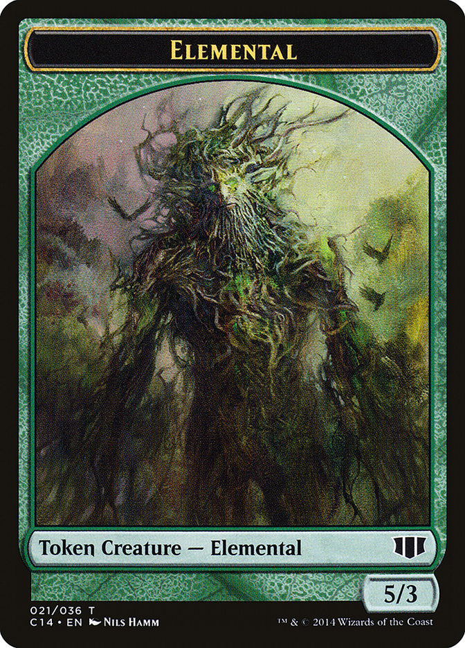 Elemental TC14-21 Commander 2014 Tokens Magic card