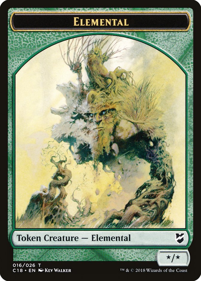 Elemental TC18-16 Commander 2018 Tokens Magic card
