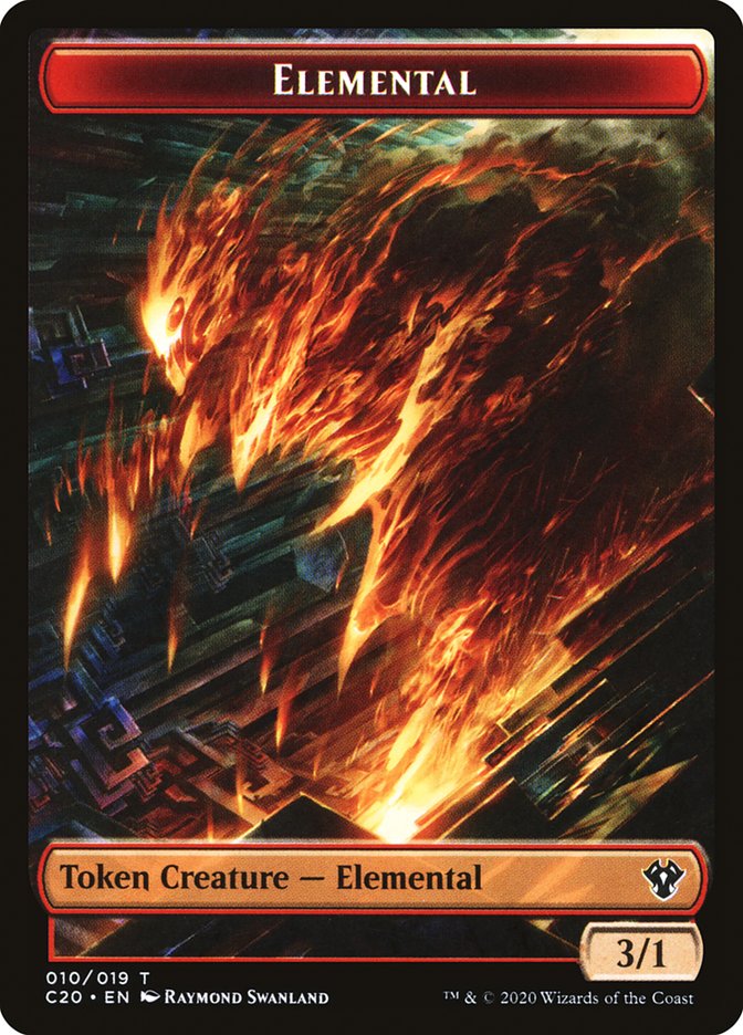 Elemental TC20-10 Commander 2020 Tokens Magic card