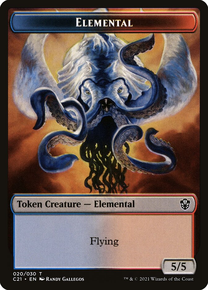 Elemental TC21-20 Commander 2021 Tokens Magic card