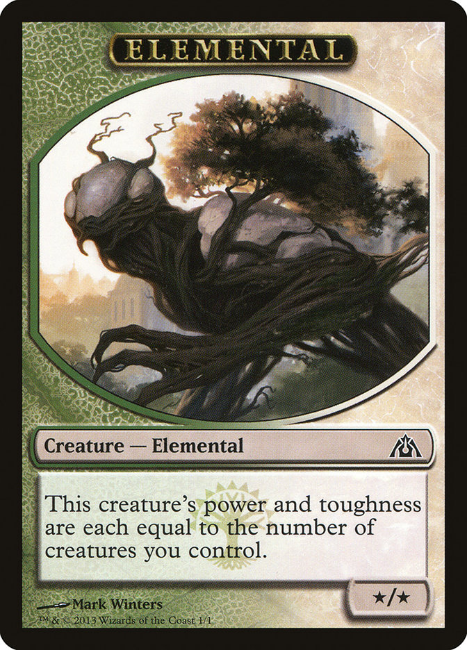 Elemental TDGM-1 Dragon's Maze Tokens Magic card