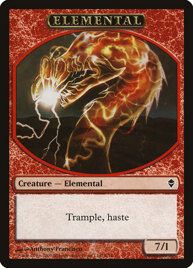 Elemental TZEN-8 Zendikar Tokens Magic card